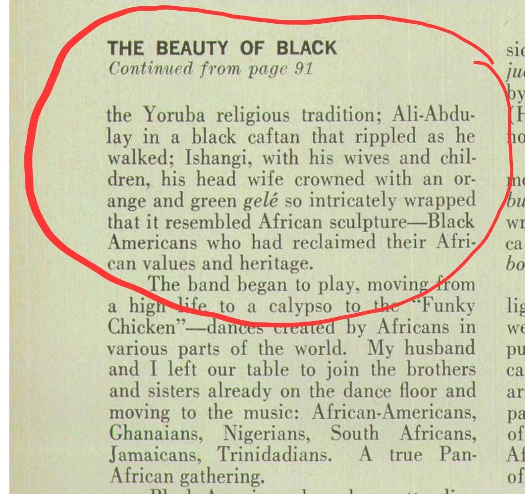 yorubalite's tweet photo. The easy charm &amp; generosity of spirit through which Yoruba culture has been shared with the world is well documented; erasure attempts are not just ethically challenged but practically impossible.

Gèlè in the eyes of the world (a thread)

Redbook magazine, New York, May 1971 https://t.co/dG1ZmfsUdm