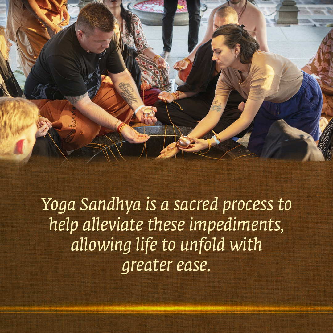 ishafoundation's tweet photo. In the Yogic sciences, karmic memory imprinted on one’s energy system is understood to be transmitted across generations. When this becomes an impediment, it is known as Kula Dosha.

Yoga Sandhya is a sacred process designed to help alleviate these doshas, making one more receptive to grace.

Register Now: https://t.co/sm9Lk9coDt

#YogaSandhya #YogaSandhya2026