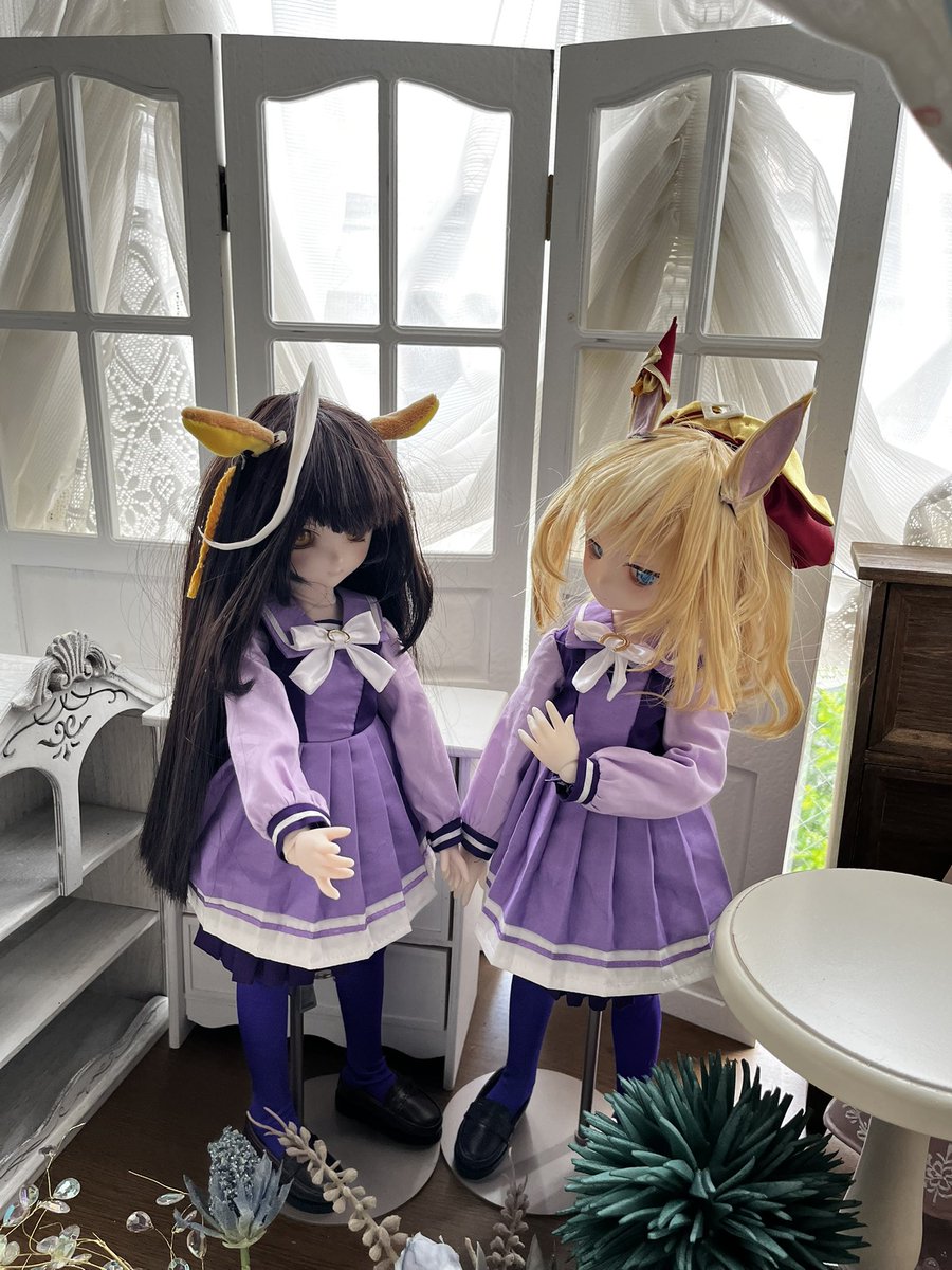 LiraCanopus's tweet photo. ルームメイト︎🫶💕

#カルストンライトオ
#デュランダル
#ウマ娘 https://t.co/Ss9kBfe5qN