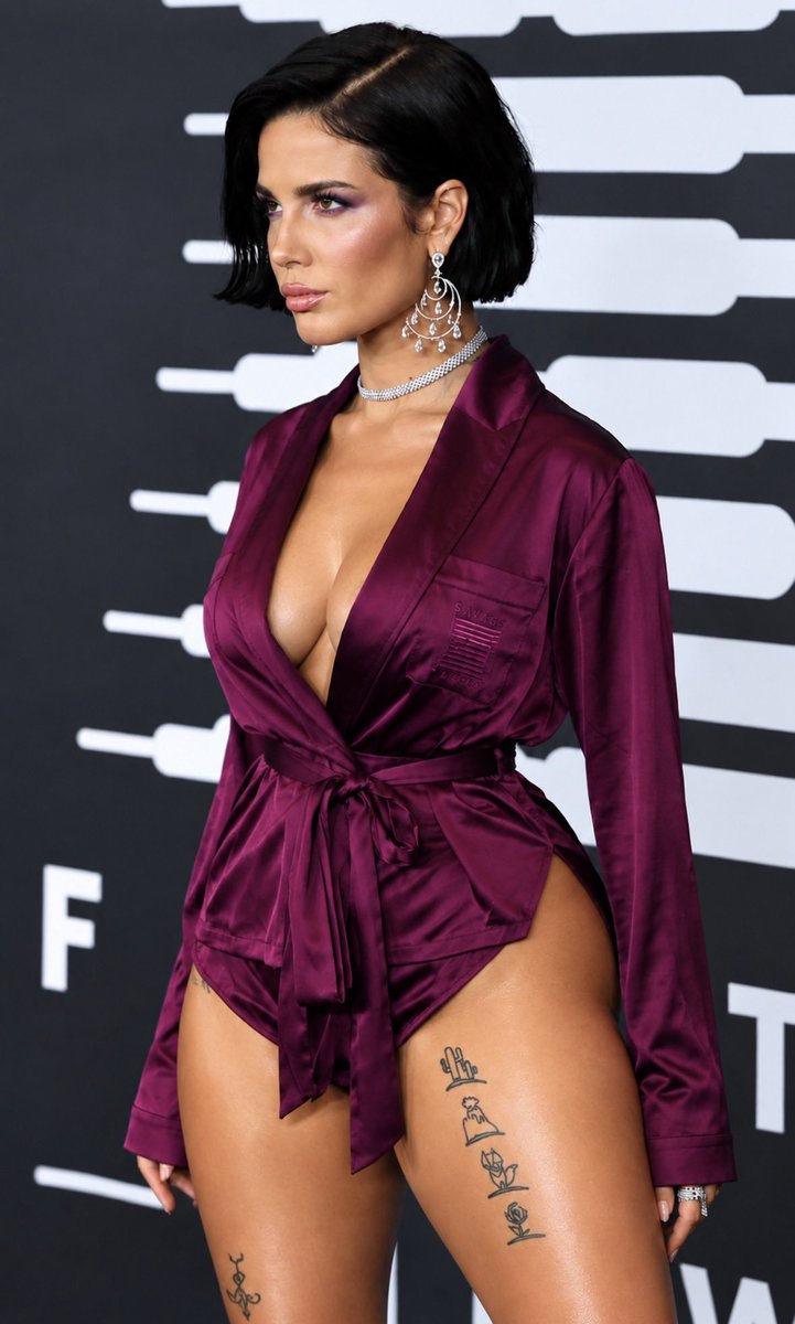 screenpulse01's tweet photo. Halsey 👀

She is pictured at the red-Carpet for Rihanna's  'Savage X Fenty Show'. https://t.co/cAx9p9QGJy
