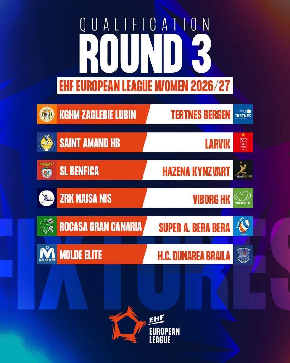 ehfel_official's tweet photo. This last round of qualification will be incredibly HARD 🤯😳 What do you think of the draw? ❓ #ehfel #elw #handball https://t.co/Nf8wW1WnwW