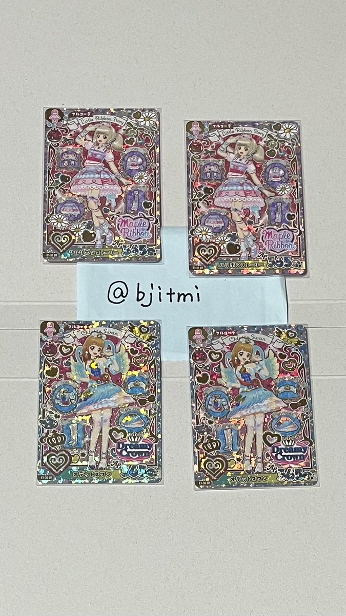 bjitmi's tweet photo. アイカツアンコール カード　交換

譲￤画像1.2.3枚目
求￤画像4枚目

比率についてはご相談ください。

郵送希望です。
再度お声掛けしてくださってもかまいません。
お気軽にお声掛けください🙇🏻‍♀️

#アイカツ　#アイカツアンコール　#アイカツ交換 https://t.co/UONZLh0sXa