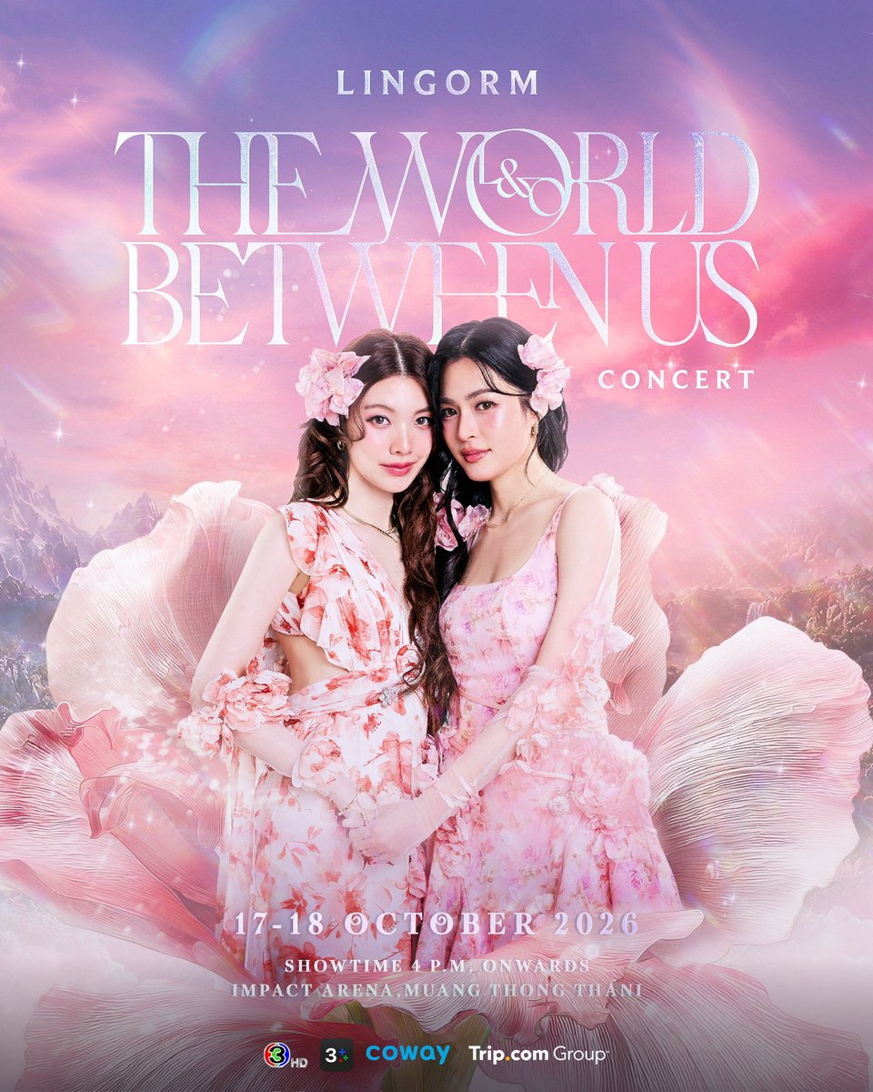 LingOrmCH3's tweet photo. สุดสัปดาห์นี้..เจ้าความรักเตรียมมาพบกันที่งาน

👭LINGORM 'The World Between Us' Concert🎙

ข้อมูลงานเพิ่มเติม ดังนี้
- Timetable
- Directory board
- Parking location
- Routing to Impact Arena
- Rules and regulations

🗓 Saturday 17 & Sunday 18 October 2026
🕓 Showtime: 4PM onwards
📍Impact Arena Muang Thong Thani

#LINGORMConcert #TheWorldBetweenUs #LINGORM #หลิงออม