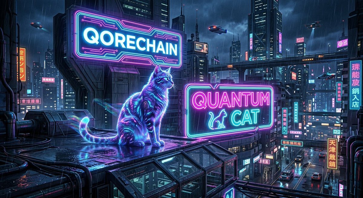 QuantumCatOfc's tweet photo. The post-quantum revolution is here! ⚡️

​Backed by @QoreChain’s high-speed architecture, $QCAT is taking over. Ready to step into the quantum era? ⚛️🐾

​🚀 The future is now!

#QoreChain $BTC $doge $QNT $pepe $shiba $near #Quantum #memetoken https://t.co/75I9tObCnX