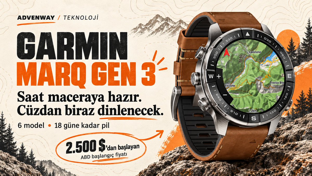 Advenwaymag's tweet photo. Garmin MARQ Gen 3 geldi. ⌚

Titanyum gövde, safir cam, 18 güne kadar pil. ABD başlangıç fiyatı: 2.500 dolar.

Saat koşuya, dalışa, uçuşa hazır. Biz fiyatı görünce biraz oturduk. 🥲

@Garmin #Garmin #MARQGen3 https://t.co/oKe83Kjtfc