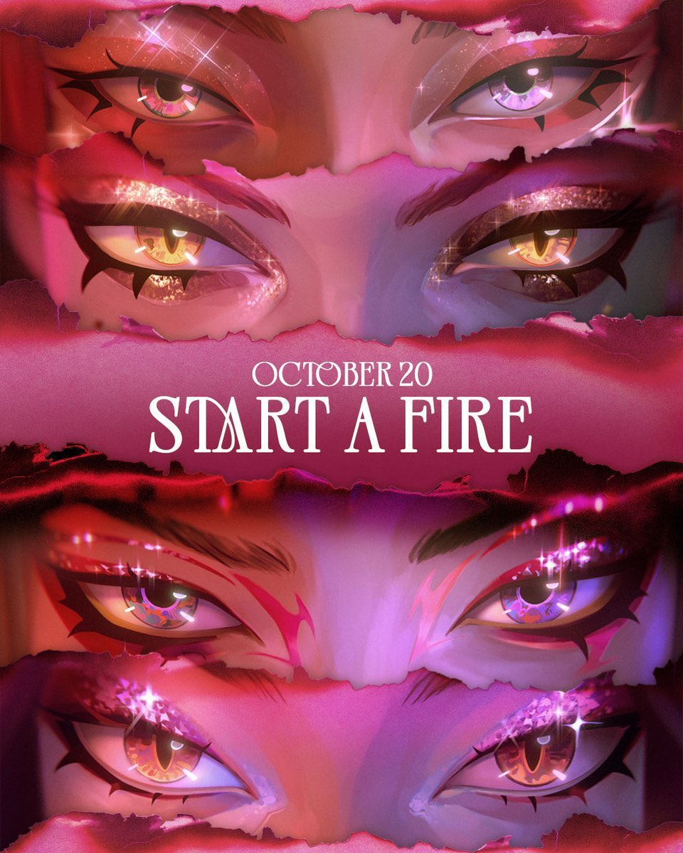 PichujpLi1y's tweet photo. K/DAが約6年ぶりに公式アカウントを更新し、
「Start a Fire」のティザーを公開。

リリース予定日は10月20日。 https://t.co/Ndj79S3rfm