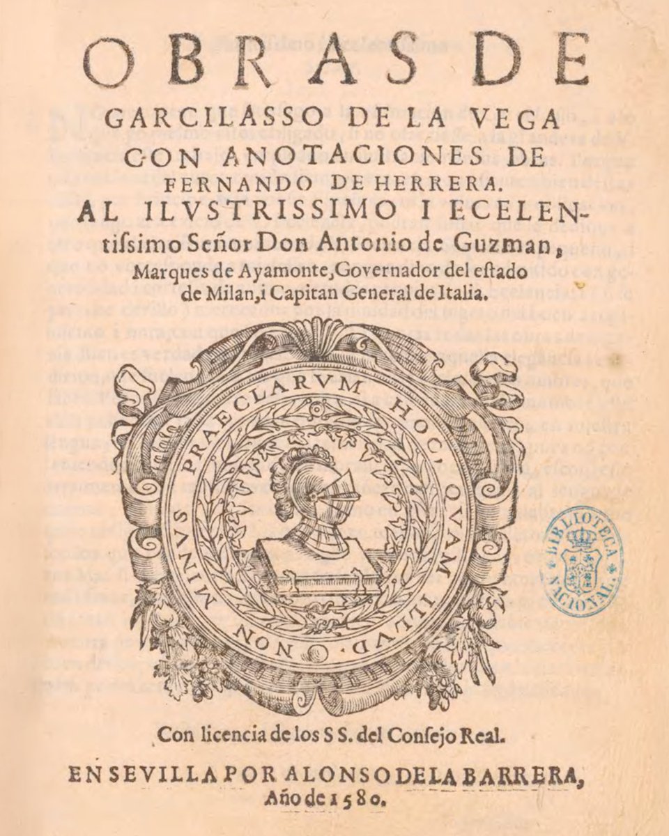 BNE_biblioteca's tweet photo. 📚 El 14 de octubre de 1536 fallecía Garcilaso de la Vega, figura clave del Renacimiento español. Su poesía incorporó la influencia italiana a la lírica castellana y marcó un antes y un después en la literatura española.

🖱️Descubre más en #BNEDigital.
🔗https://t.co/fhAiaWgozs https://t.co/8VnsMPo8bv