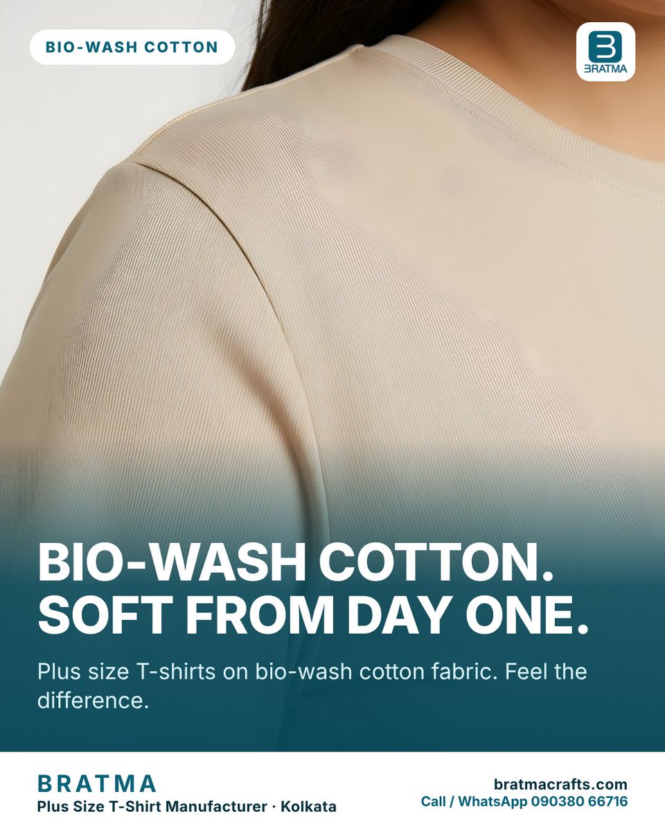 bratmacrafts's tweet photo. Fabric decides how a T-shirt feels on day one. Our plus size T-shirts come on bio-wash cotton, soft from the first wear. Men and women, 2XL to 7XL. 090380 66716 https://t.co/AQIvphMQkP #BioWashCotton #PlusSizeTshirt https://t.co/xDGowVK2Pn