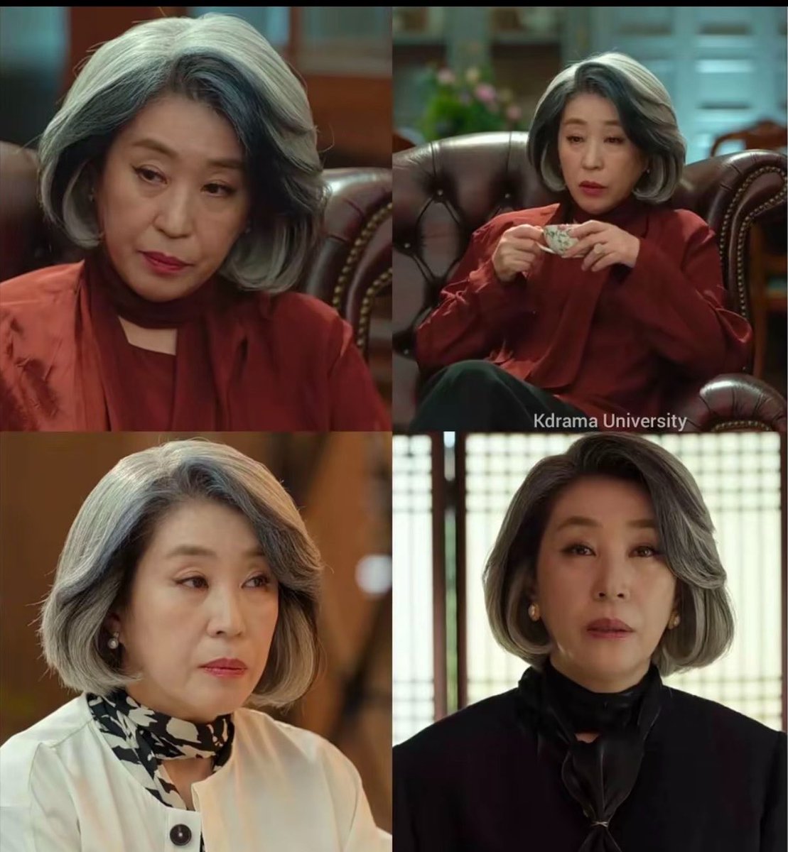 Grachidex's tweet photo. My favorite kdrama ahjumma finally escaped being the poor mother, this Rich grandma role really suits her🥰❤️ https://t.co/fwbjY6HLtx