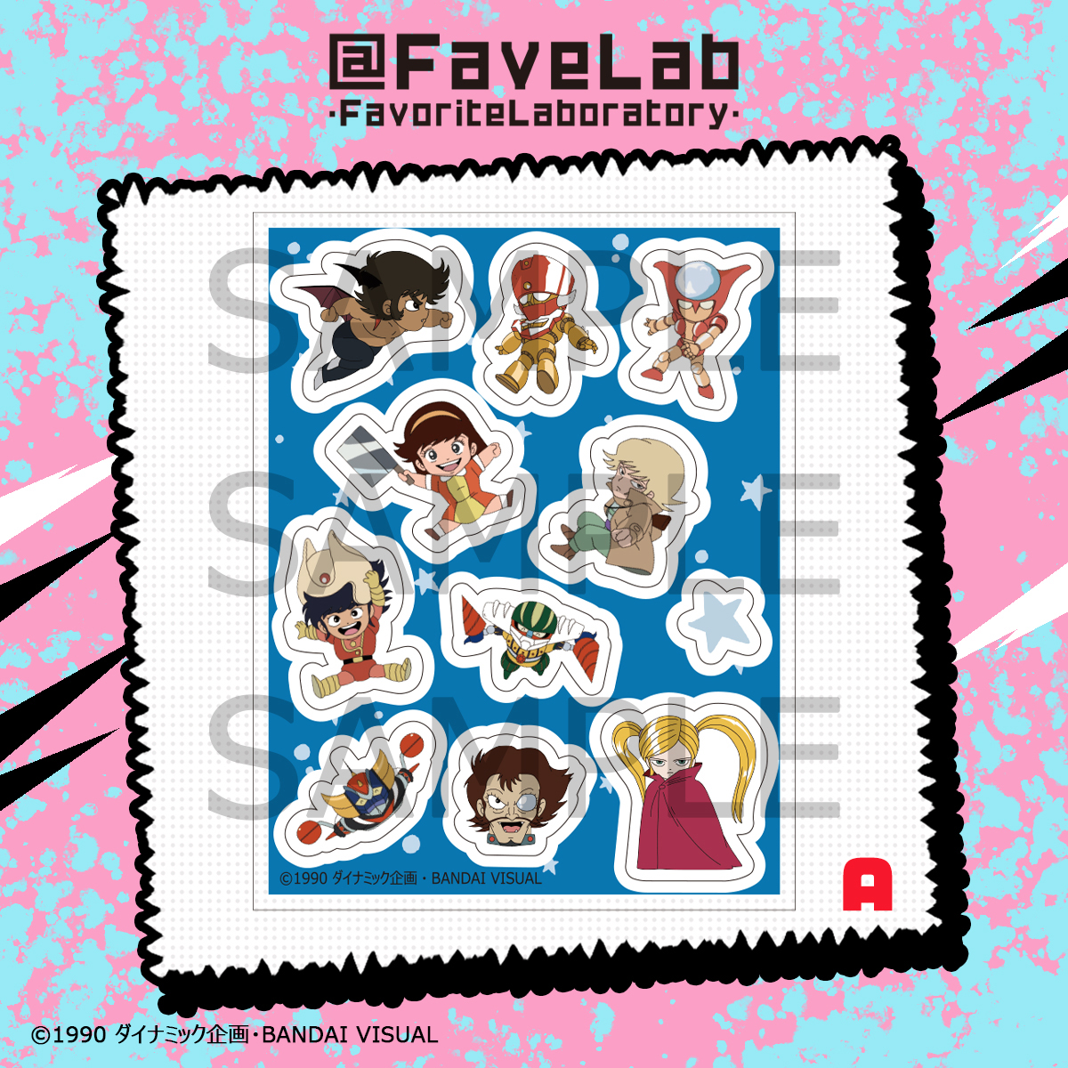 FaveLab_'s tweet photo. 【🖤CBキャラ永井豪ワールドNEW ITEM⭐️】  
 ＼ NEW ITEM 情報解禁🎉 ／      
『CBキャラ永井豪ワールド』  
 アクリルフレークA/B/C/D（全４種）⭐️

@FaveLab_より『CBキャラ永井豪ワールド』のアクリルフレークが登場❗️  W70mm×H90mmのフレームの中にダイカットのCBキャラ達が可愛く大騒ぎ💥  
お好きなCBキャラを入れて飾って自分だけのデコレーションを楽しめます🎵   
⚠️各パーツに粘着力はなく貼り付けることはできません。      

発売時期や詳細は、追って本アカウント（X）にて 公開いたします。  ぜひ続報をお楽しみに‼️✨      

「©1990 ダイナミック企画・BANDAI VISUAL」