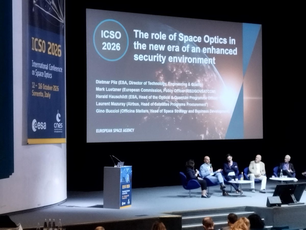 Gradiant's tweet photo. ⚛️ Advancing quantum technologies for space communications!

🛰️ Gabriel Carral is presenting our work on #QUPIDO at #ICSO2026 in Sorrento, developed with @SafranElecDef.

An initiative funded by @esa  through its GSTP programme.

#QuantumTechnologies #GRDworldwide https://t.co/lIBGvTfIBi