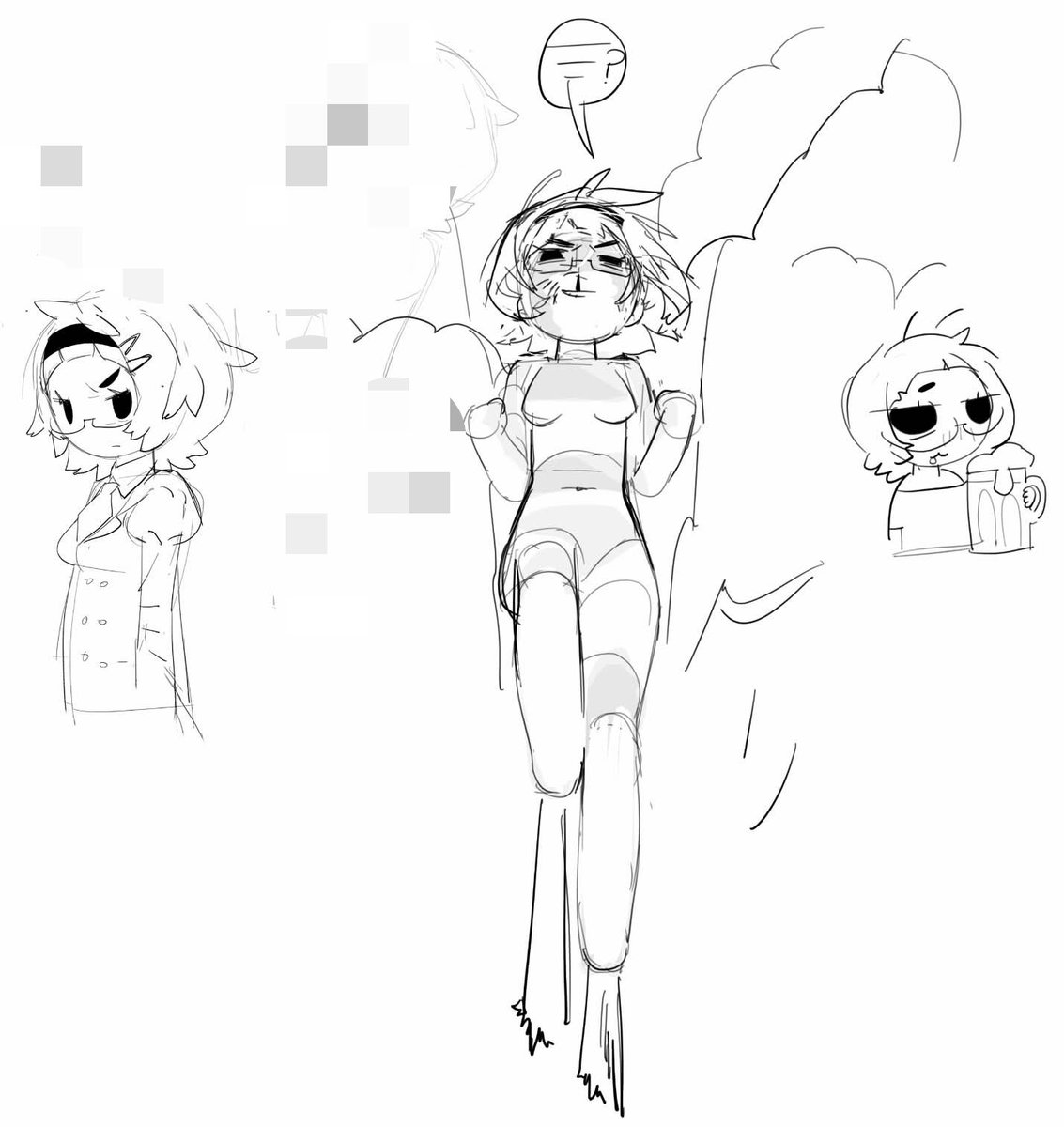 goinsotsun's tweet photo. "Any more osc art you had???>_< Or old osc art!" -> take these semi old golfball doodles https://t.co/OW7cde1Zmy