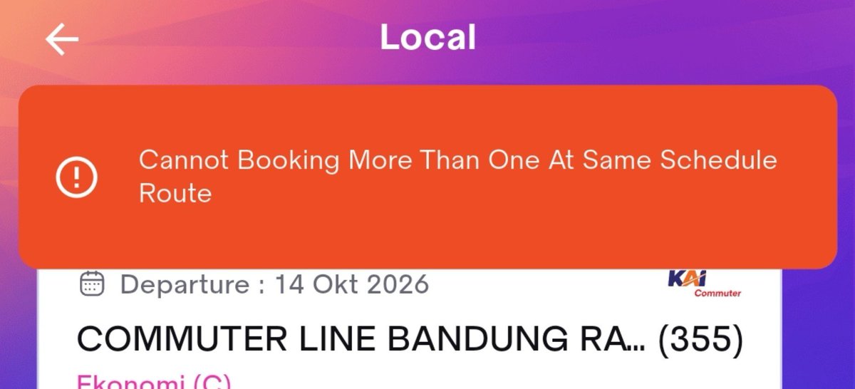 fikovesa's tweet photo. asmin knp kai gini, ya? pdhl ga ada pesen tiket sama sekali. mohon bantuannya, terima kasih @KAI121 https://t.co/4DyKrZeKHT