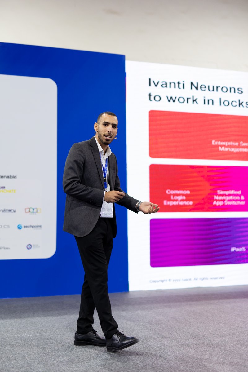 FDCSummit's tweet photo. Wherever work happens, security belongs there too.

At #FDCSummit2026, Mohamed Osman at Ivanti presented “Securely Deliver Your Everywhere Workplace,” exploring how organizations can enable flexible working while protecting their digital environments.

#FDCSummit #FDC #Ivanti https://t.co/dJwqEZVW4f