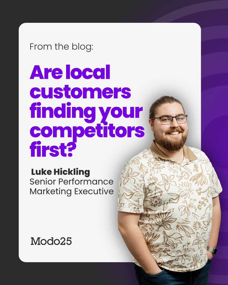 InModo25's tweet photo. A potential customer is standing on the high street, phone in hand, searching for exactly what you offer. But it's your competitor who shows up first 📍

Read the full guide 👉 https://t.co/x4SwOtWytg https://t.co/aH2T3dACZR