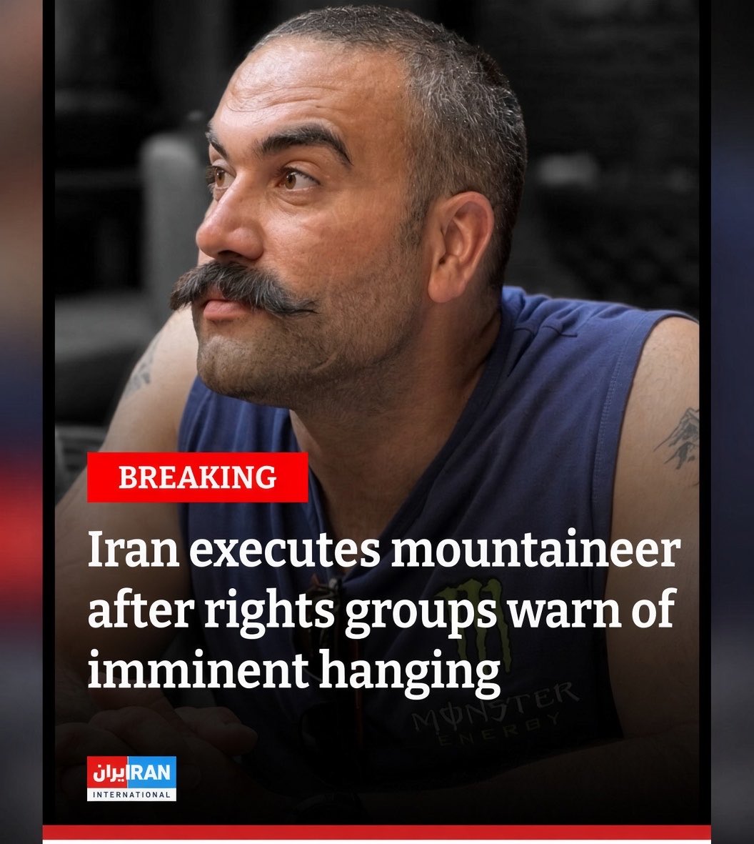 LizaRosen0000's tweet photo. Iran’s Islamic regime just executed Ali Sina Mostafavi.

His “crime”? Being pro-Israel online and a critic of Islam and the Ayatollah regime.

His family begged. Human rights groups warned he was moved to solitary and summoned for a final visit after torture and a forced confession in a sham trial.

No world leader issued an urgent appeal to save him.

Britain, Australia, Canada, and the EU continue hosting the regime’s ambassadors and engaging with those ordering the hangings amid ongoing bloodshed.

The international community seems indifferent. Be the voice of the voiceless Iranians. Share this!