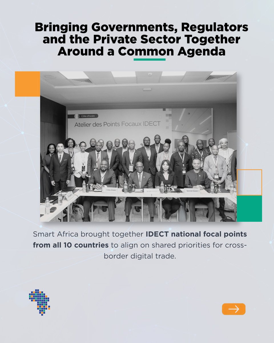 RealSmartAfrica's tweet photo. Digital payments are growing fast across Africa. 𝙎𝙚𝙣𝙙𝙞𝙣𝙜 𝙢𝙤𝙣𝙚𝙮 𝙩𝙤 𝙖𝙣𝙤𝙩𝙝𝙚𝙧 𝘼𝙛𝙧𝙞𝙘𝙖𝙣 𝙘𝙤𝙪𝙣𝙩𝙧𝙮 𝙞𝙨 𝙤𝙛𝙩𝙚𝙣 𝙖 𝙙𝙞𝙛𝙛𝙚𝙧𝙚𝙣𝙩 𝙨𝙩𝙤𝙧𝙮.

To understand what stands in the way, we visited ten countries across four regional blocs as part of IDECT (Institutional Support for Digital Payments and E-Commerce Policies for Cross-border Trade).

The gap analysis is the first result. 𝑹𝙚𝒂𝙙 𝙞𝒕 𝒊𝙣 𝙀𝒏𝙜𝒍𝙞𝒔𝙝 𝙤𝒓 𝑭𝙧𝒆𝙣𝒄𝙝: https://t.co/F0IpWAuQvQ

IDECT is an initiative implemented by Smart Africa with @AfDB_Group. It helps African governments and institutions build interoperable digital payment solutions and adopt supportive e-commerce policies.

Have you ever sent or received money across a border in Africa? How did it go? Tell us in the comments.

#DigitalPayments #CrossBorderTrade #SmartAfrica #IDECT