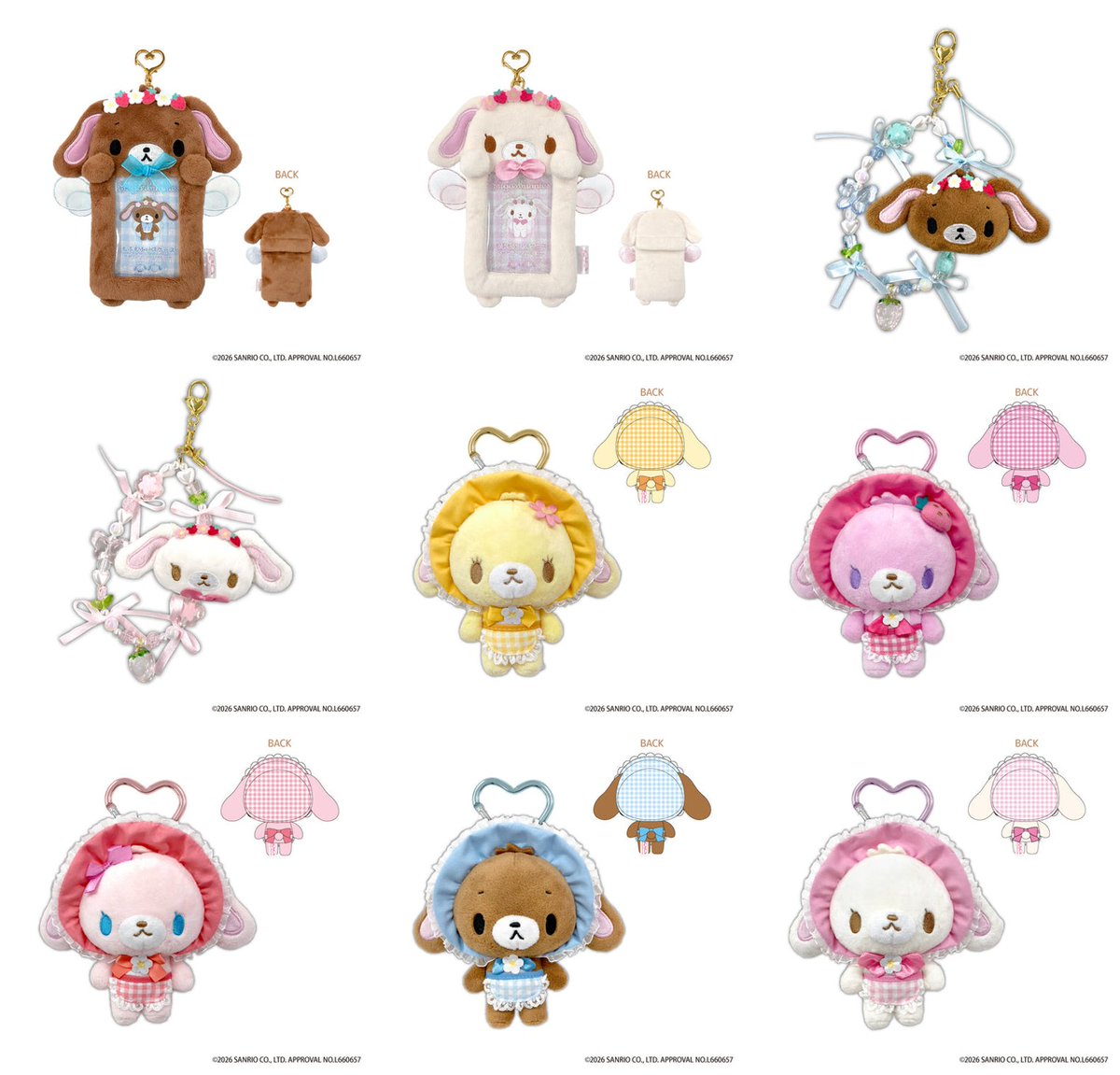 shugabani_info's tweet photo. 【新商品/再販情報】

シュガーバニーズの新商品＆再販グッズがAnime Store JPで予約開始🐰🎀

もふもふパスケースやカラビナマスコット、シールなど多数ラインナップ🤍🤎

📅2027年1月発売　※お届け：2月上旬予定
🛒ショップ：https://t.co/BP3eWORSI5

#シュガーバニーズ #サンリオキャラクターズ https://t.co/1AAdEmJhR1