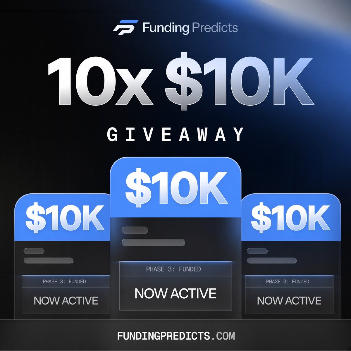 drippy_eth's tweet photo. About time I run another...

10x $10K accounts!  

Instructions:    
1. Follow @drippy_eth & @FundingPredicts 
2. Like and retweet this post  
3. Signup on https://t.co/JWf3cGx1v5
4. Drop your Funding Predicts account username in the comments. 
5. Tag 2 friends  

*ends in 7 days