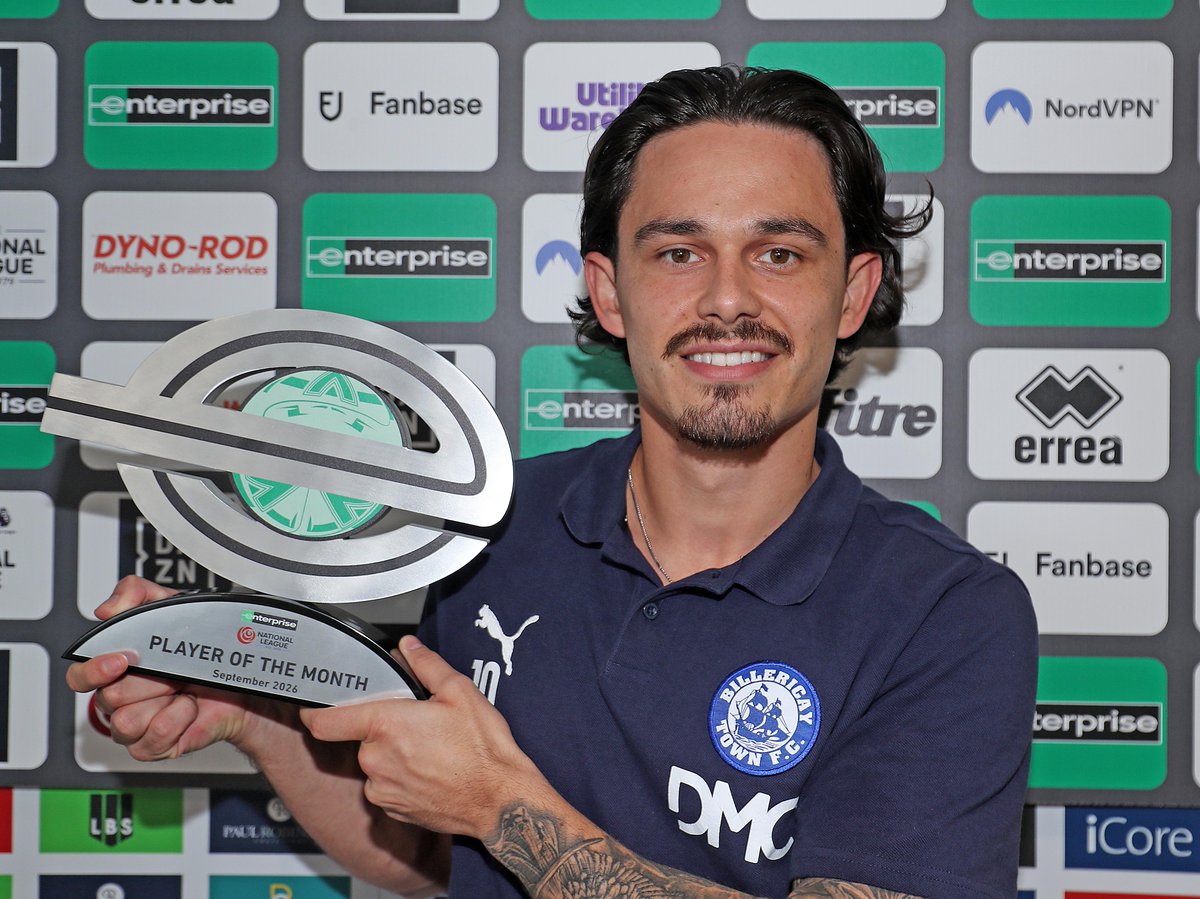 BTFC's tweet photo. Congratulations to  Jon Benton who has been named as the @NL_Enterprise South Player of the Month for September. Jon has been rewarded for his amazing effort over that period which has seen him score 4 goals in 4 successive league games, plus assists, as Billericay have risen up the table. Well done Jon! 
📸Photo (C) Nicky Hayes @nickyhayesphoto