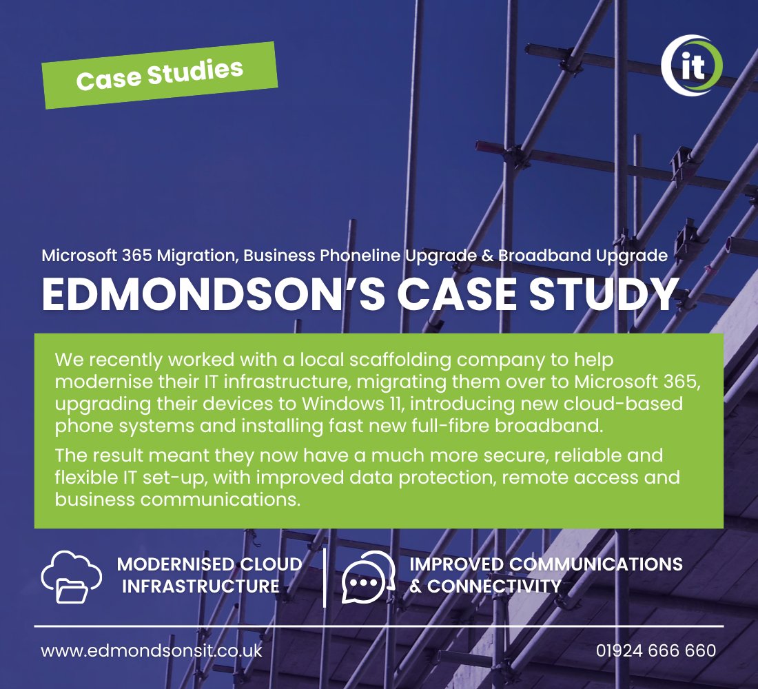 EdmondsonsIT's tweet photo. Making sure your business’s IT is modern and up to date is essential for keeping your systems secure, reliable and efficient💻

Find out more: https://t.co/bOzqxwUOQx

#CaseStudy #ITSupport #Microsoft365 #CloudMigration #VoIP #BusinessBroadband #BusinessIT #YorkshireBusiness https://t.co/C4u6SPvWI9