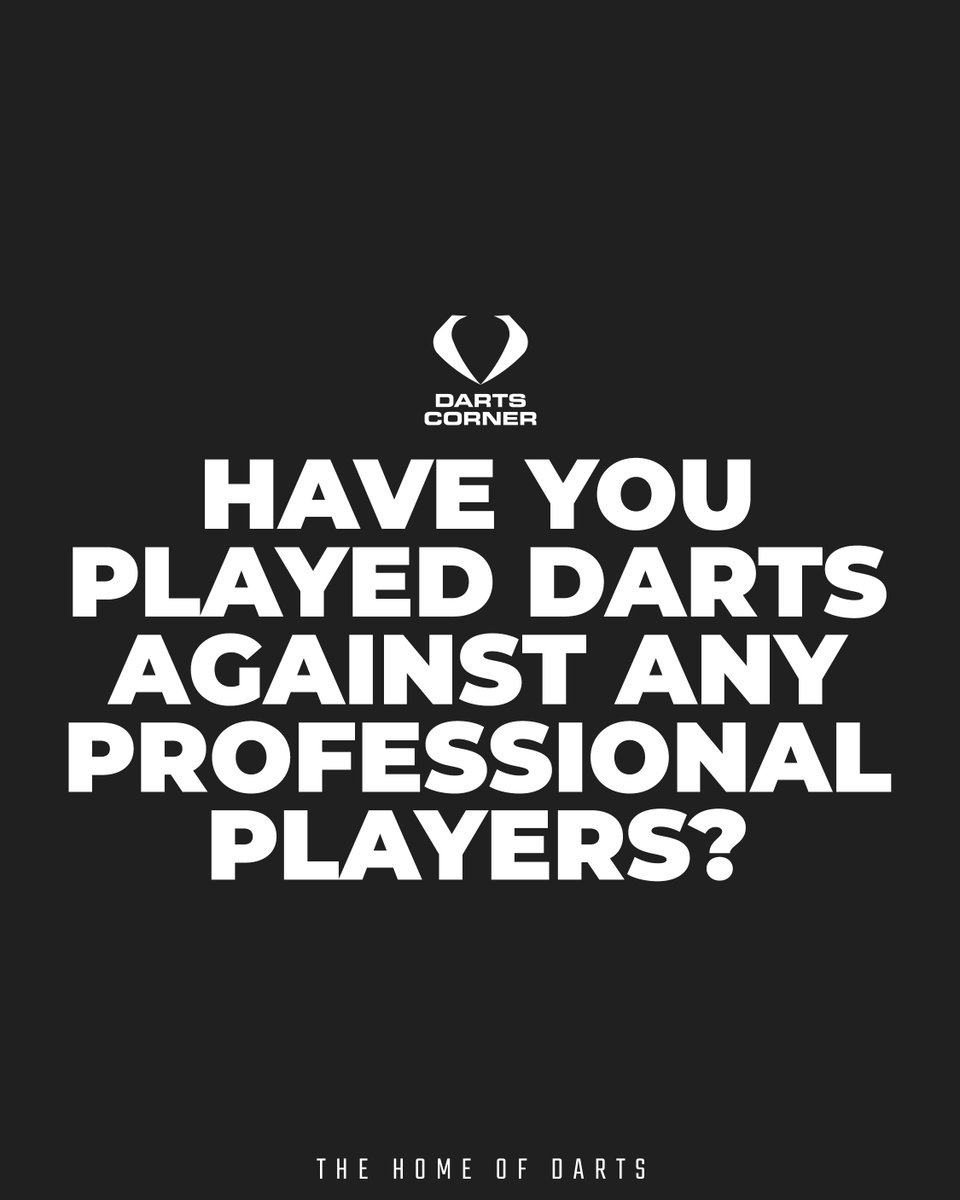 DartsCorner's tweet photo. Have you played darts against any professional players❓

Let us know in the comments! 👇

#TheHomeOfDarts https://t.co/sJbo6mdvAI