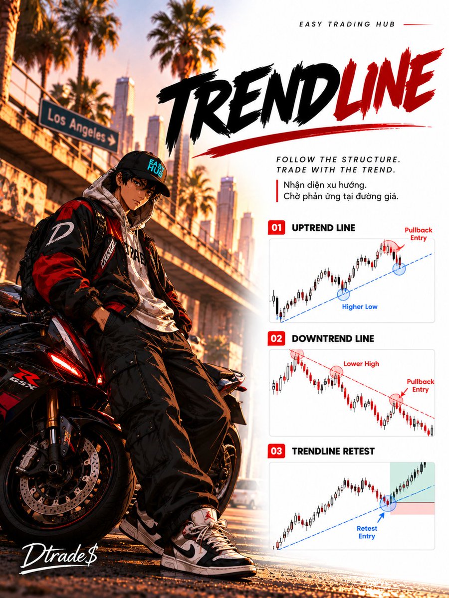 dtradedolla's tweet photo. 4 trading methods. One goal: find your edge.
Wyckoff, Trendline, ICT hay CRT + TBS — bạn đang sử dụng phương pháp nào?
Bạn chọn trường phái nào? 👇
4 phương pháp giao dịch. Một mục tiêu: tìm lợi thế của riêng bạn.
#Dtrade #EasyTradingHub #TradingStrategy #PriceAction