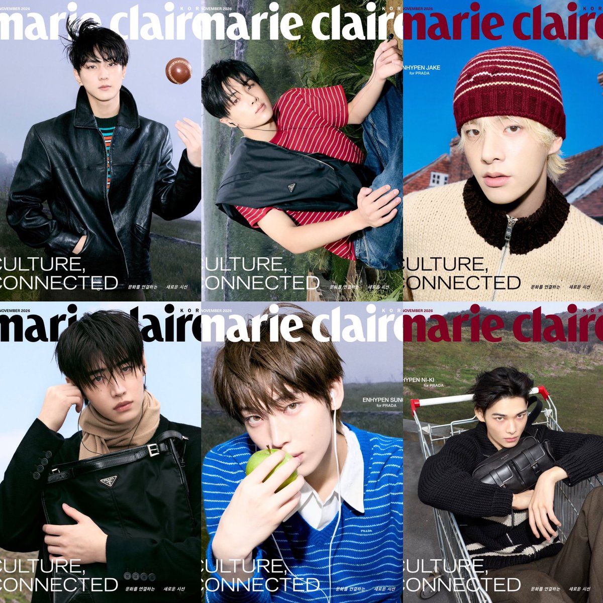 enchipen's tweet photo. enhypen solo covers for marie claire https://t.co/QHE3bEwZwV