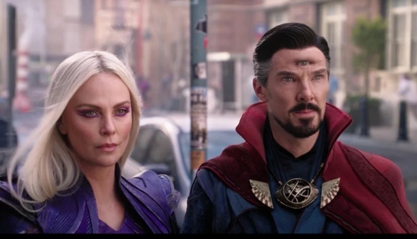 ksquarecrypt's tweet photo. In Doctor Strange in the Multiverse of Madness (2022), Dr Strange agrees to go to a different dimension after a beautiful woman who he just met asks him to come. This is a reference to Dr Strange being a single man in his late 40s https://t.co/9PE6onyonH