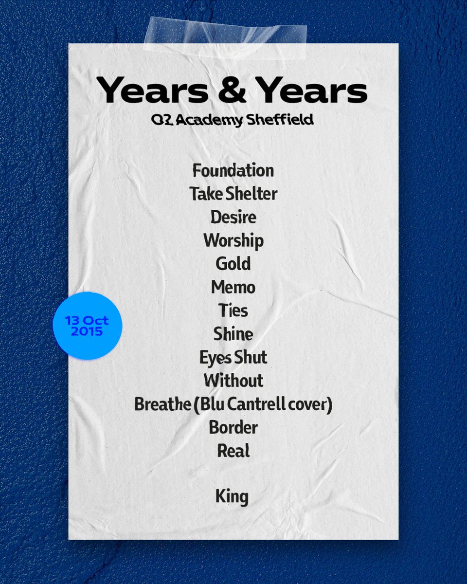 O2AcademySheff's tweet photo. Eleven years ago, @yearsandyears took to the stage at #O2AcademySheffield 🤯

Who remembers this night and is looking forward to many more at our venue?!

#YearsAndYears https://t.co/AJ8zhynJKv