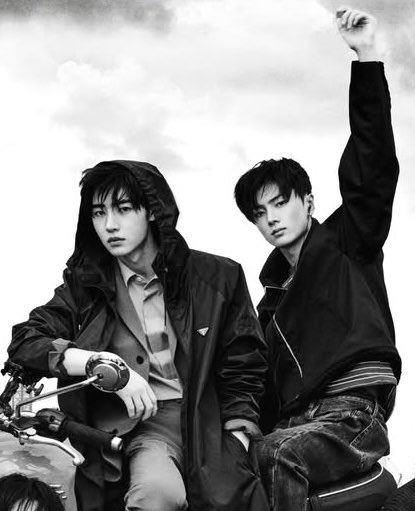 23parkz's tweet photo. jay &amp; sunghoon for marie claire korea! jayhoon riding a motorcyle together OMG?!?! 😭 https://t.co/adgcmZN8aT