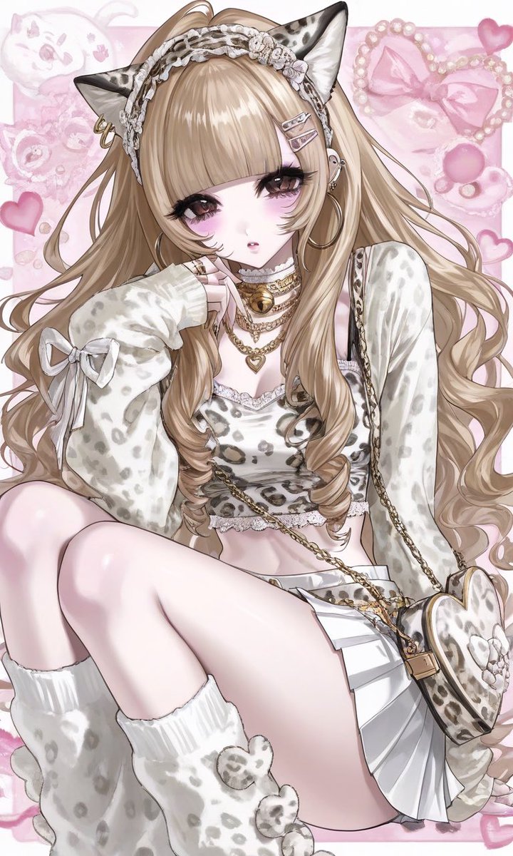 n0n_n0n_404's tweet photo. 💌プロンプト配布💌

白猫れおぱーどちゃん> < ♡

₹˝ｬʓ₹˝ｬʓになれます😵‍💫🎀

リプにプロンプト貼っておきます🫡

F内外自由にお使いください🗽
（再配布❌） https://t.co/rDsVyl5KM9