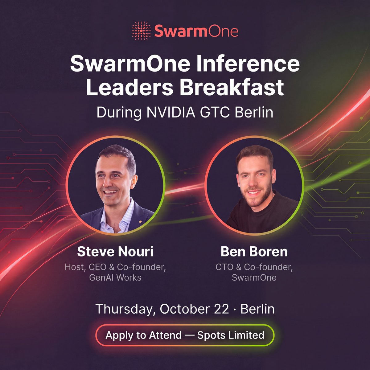 SteveNouri's tweet photo. A great side event if you are going to GTC Berlin.
https://t.co/taTZj7mIHG https://t.co/eygz38BroY