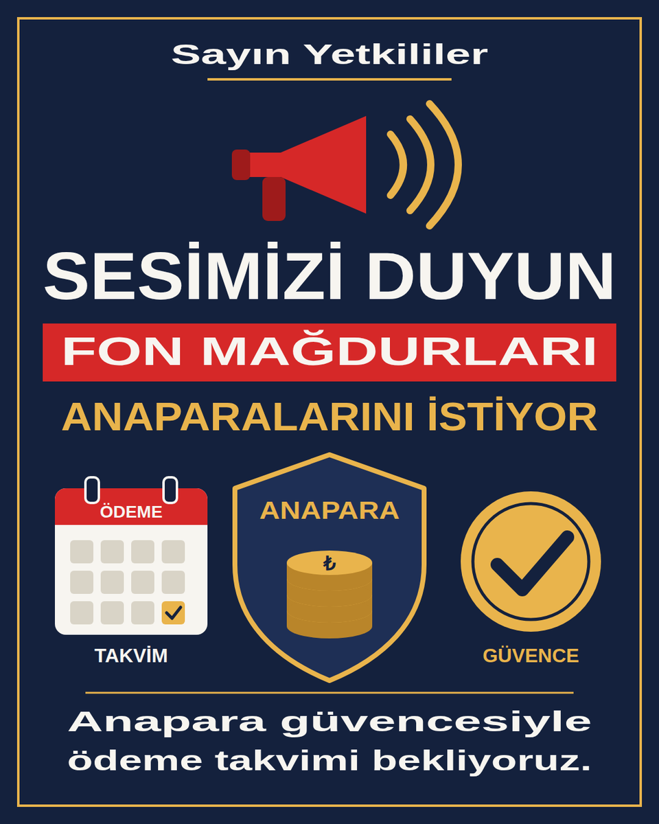serenatonan's tweet photo. @cevdetakaychp Ödeme takviminin bir an önce netleşmesi ve anaparamızın koruma altına alınması, binlerce ailenin huzuru için hayati önem taşımaktadır. @RTErdogan @_cevdetyilmaz @iletisim @abakingurlek #TekGundemANAPARA #HerFonuTamOde https://t.co/8Kbe7HHrwD
