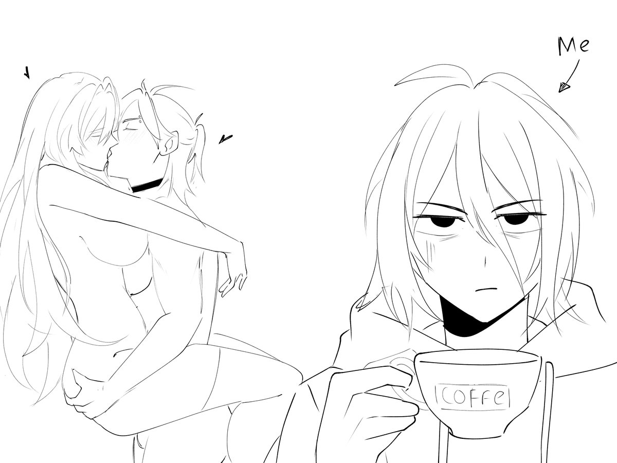destishine's tweet photo. Drawing NSFW but never having sex is just larping. https://t.co/PML1OdrR3N