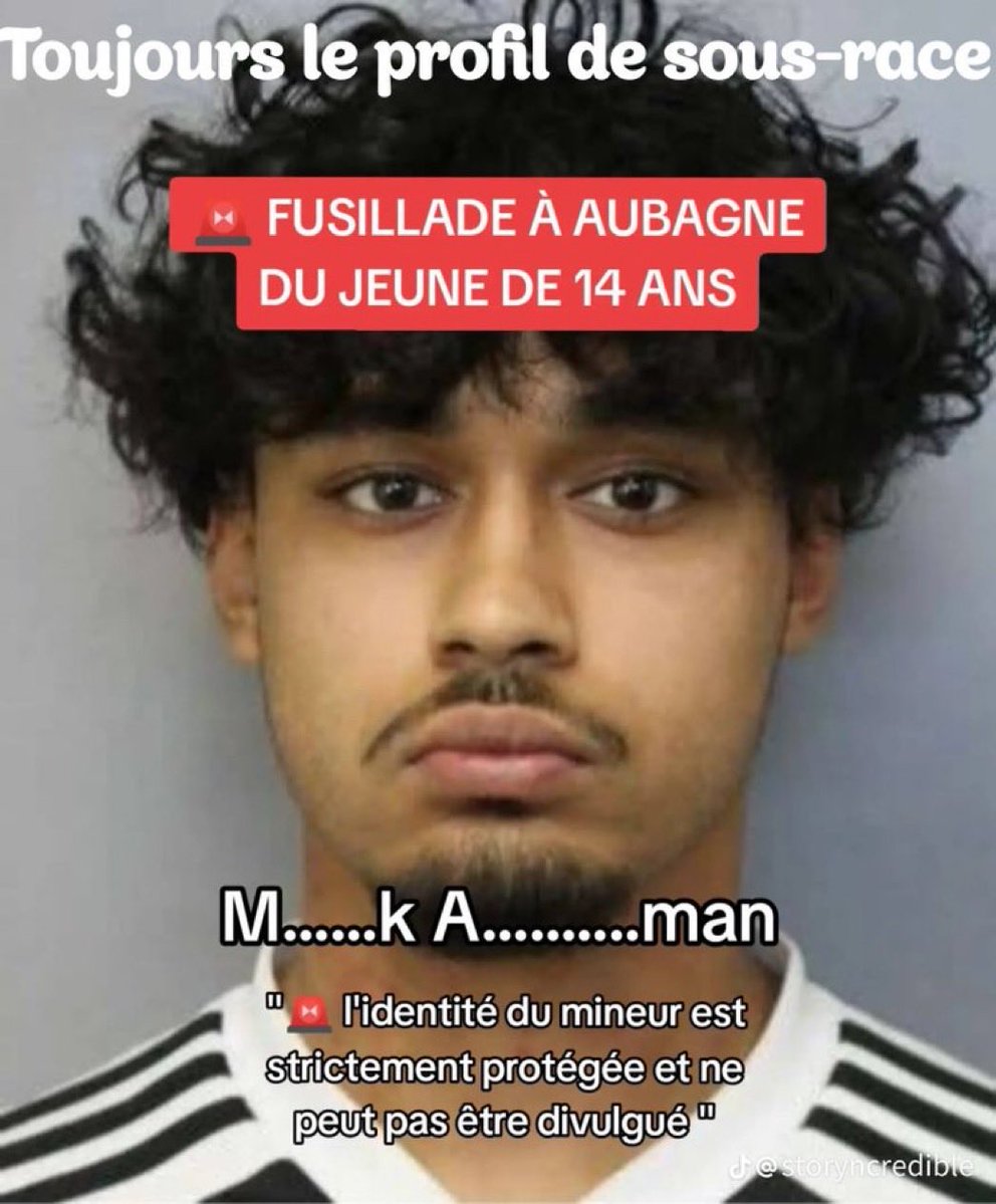 JefHugo99582's tweet photo. VOILÀ LA PHOTO DU « PAUVRE LYCÉEN » QUI A TIRÉ SUR UN PROVISEUR ET UN PROF À AUBAGNE .. 
ON COMPREND MIEUX POURQUOI LES JUGES ONT DEMANDÉ AUX MÉDIAS DE NE PAS LA DIVULGUER .. https://t.co/0ovLTZDDut