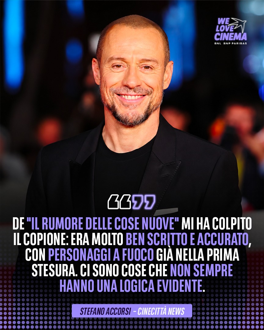 WeCinema's tweet photo. #Ilrumoredellecosenuove, di #PaoloGenovese, ha aperto ieri sera la Festa del Cinema di Roma 🎞️

Un’esplorazione intima che attraversa le stanze e i segreti di tre coppie, fermando l’obiettivo sul momento esatto in cui l'equilibrio di sempre si incrina per fare spazio a una nuova verità. 

Il cast, composto da Claudio Santamaria, Stefano Accorsi, Vittoria Puccini ed Emanuela Fanelli, ha parlato dell’esperienza sul set e del valore del film. 

#welovecinemait