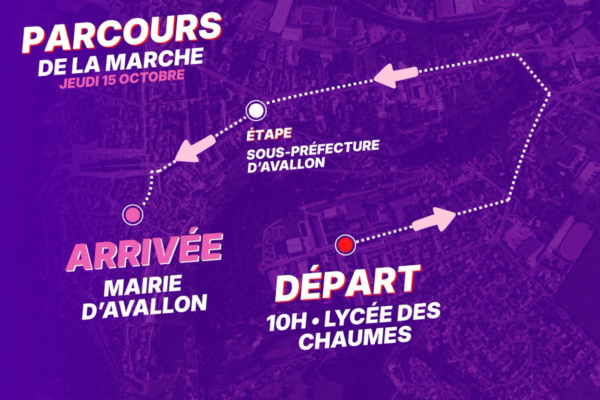 JInsoumAvallon's tweet photo. ✊ Soutien à la marche organisée par les lycéen·nes des Chaumes

📅 Jeudi 15 octobre, 10h
📍 Lycée des Chaumes 
→ Sous-préfecture d’Avallon
(+ RDV avec le sous-préfet) 
→ Mairie d’Avallon

Pour de meilleures conditions d’études, à leurs côtés ! 📣

#MobilisationsLycéennes https://t.co/tZrAngnOhK
