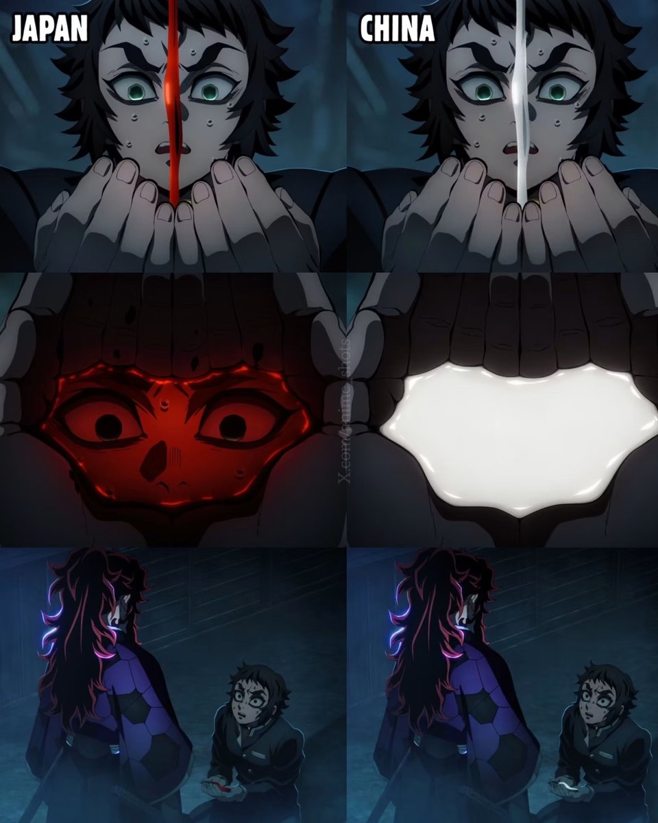 anime_shots's tweet photo. Chinese Censorship In Demon Slayer https://t.co/Kil3LV4fHN