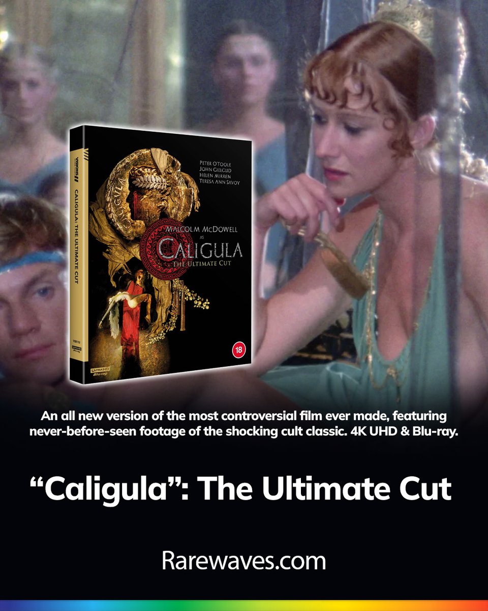 RarewavesCom's tweet photo. The most controversial film ever made🤯 https://t.co/3cKiioyOJv 🩸🔥

Caligula: The Ultimate Cut features never-before-seen footage 🎬

Haunted by the murder of his family, Caligula begins a tyrannical reign of depravity, destruction, and madness

#CultClassic #DirectorsCut https://t.co/FGUwfevKoJ