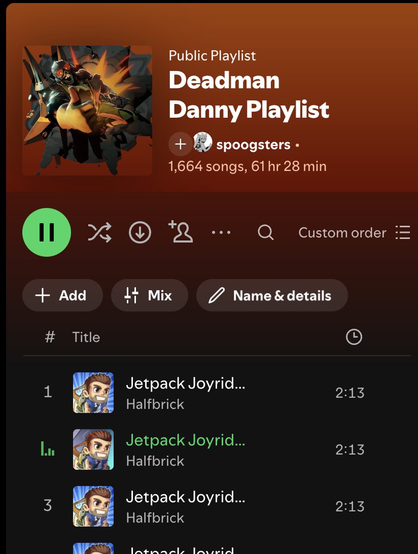 BluBluglo's tweet photo. made a playlist for deadman danny #deadlock https://t.co/lX8wJePBnI