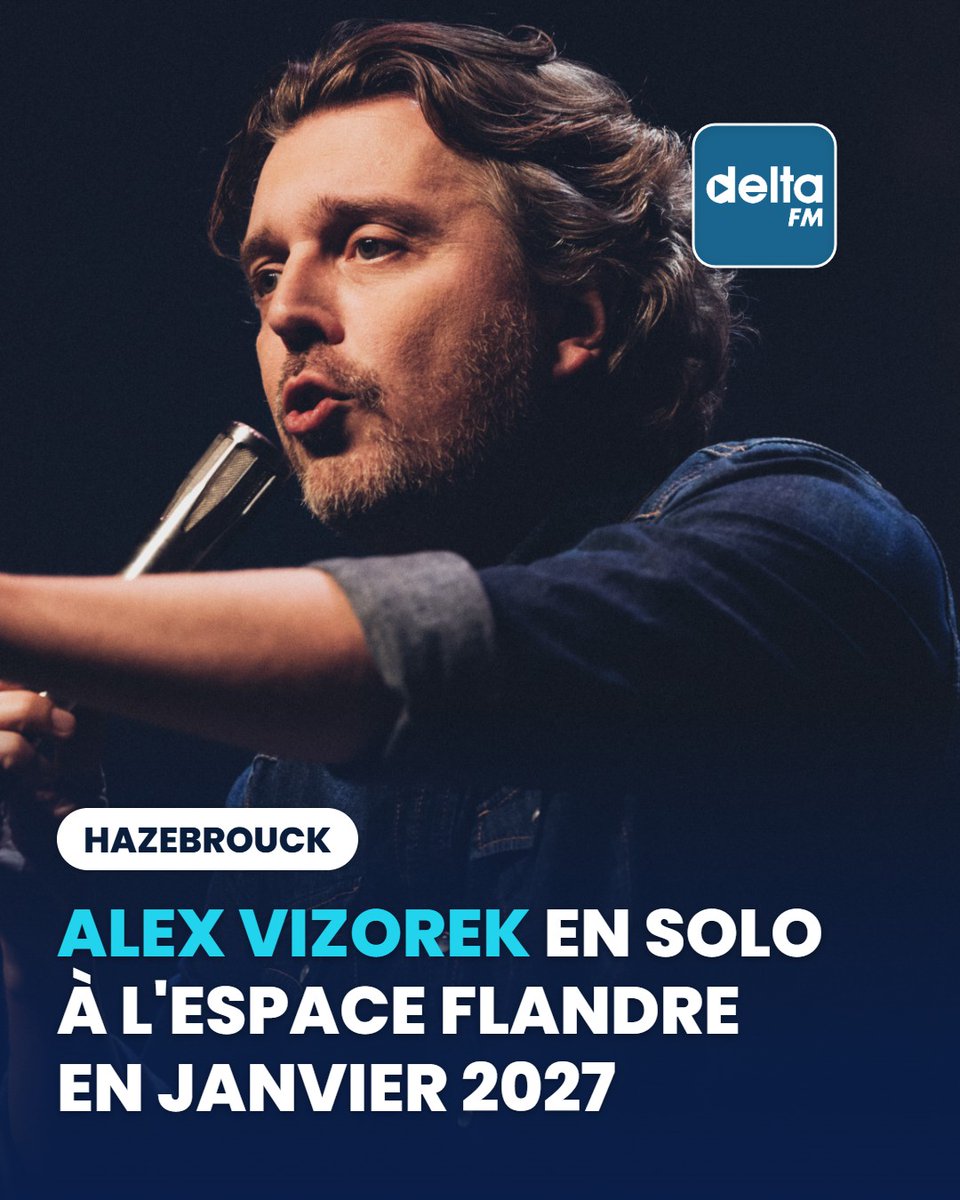 DeltaFMOfficiel's tweet photo. L'humoriste belge, Alex Vizorek, annoncé à l'Espace Flandre d'Hazebrouck le dimanche 24 janvier 2027 à 20h. 

C'est prévu en clôture de la 17e édition de Belgitude, Week-End Poil à Gratter qui débute le vendredi.

Réservation sur le site de l'Espace Flandre https://t.co/I9IJa1mclQ