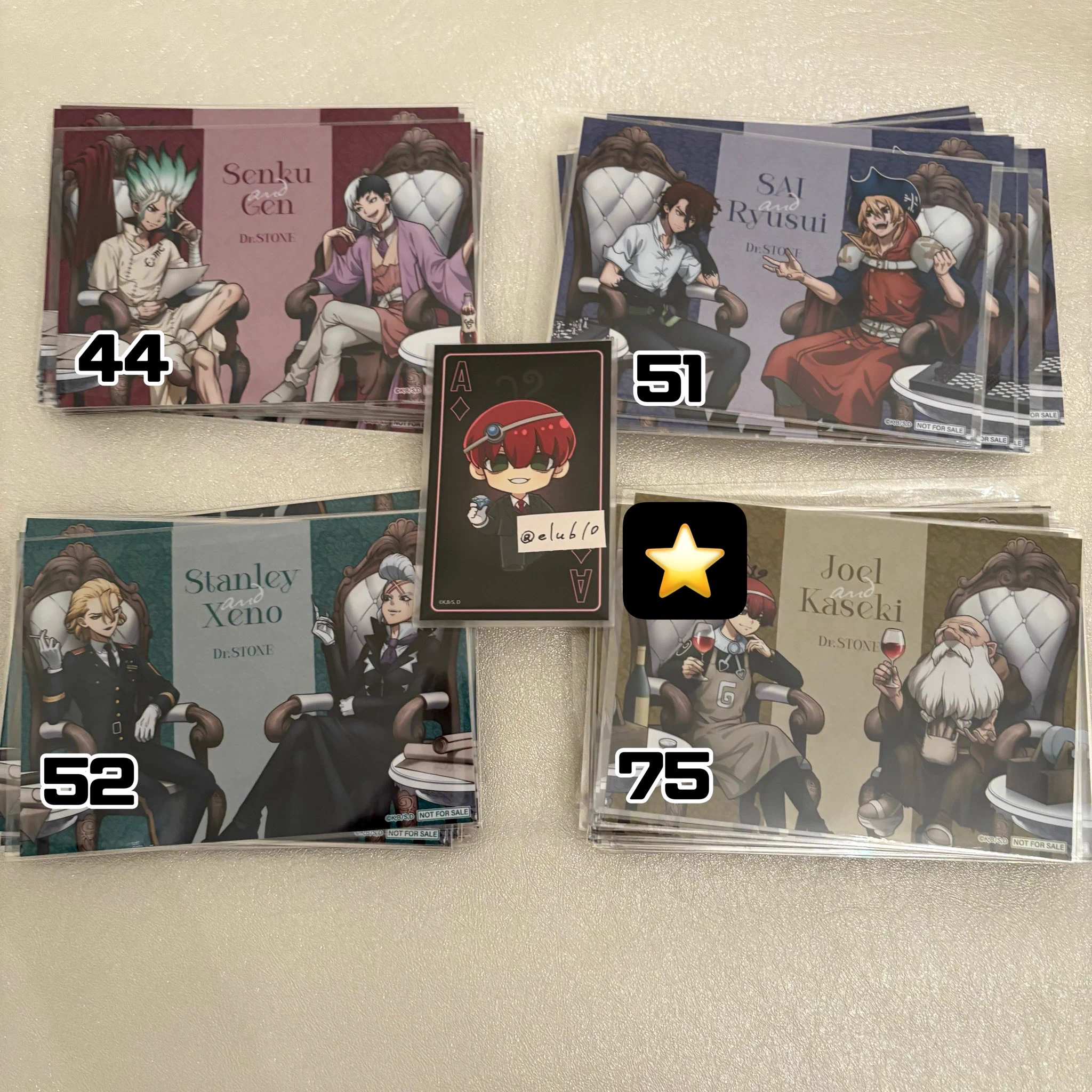 Dr.STONE WALLMA 購入特典　ブロマイド　千空　龍水　スタンリー るえ@お取引 on X: 