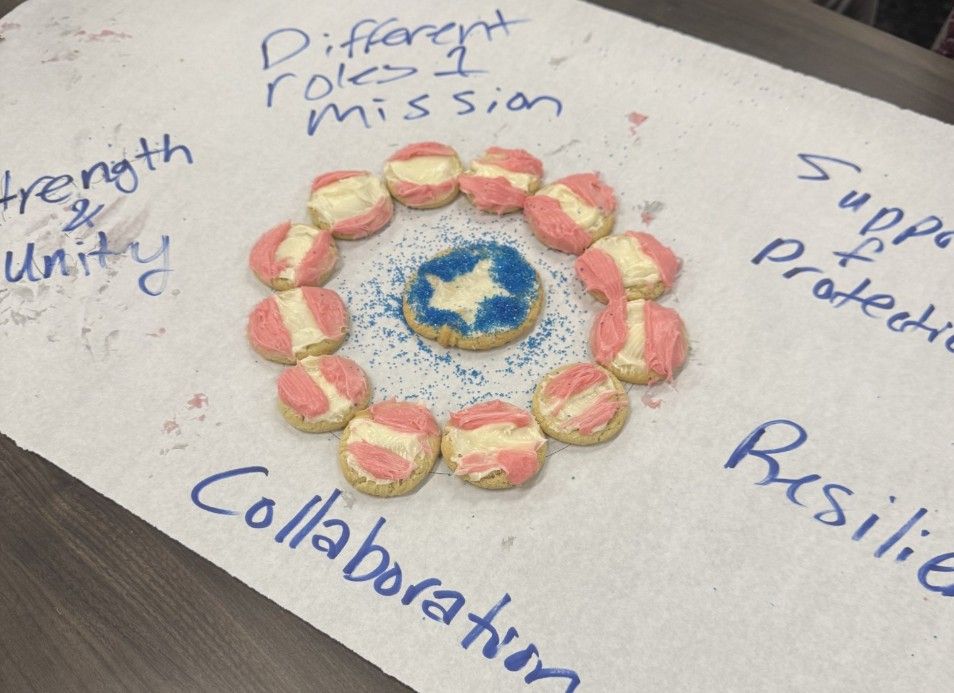 PCHSFrisco's tweet photo. 5th Annual Cookie War Staff PD hosted by PC Counseling! What’s your Superpower? #DifferentRoles1Mission #SameHeartbeat https://t.co/3CxySBjzmC