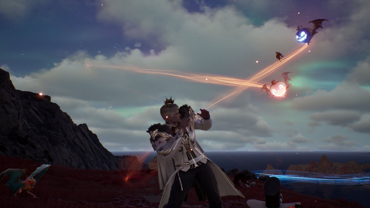 fuminari_game's tweet photo. AION2
ハロウィン武器スキン買ったんだけど、装備して放置すると武器独自のモーション始まってびっくりした！！！
これオーブ以外でもモーションあるのかな？可愛い！

#AION2 https://t.co/SEq7mqLrxd