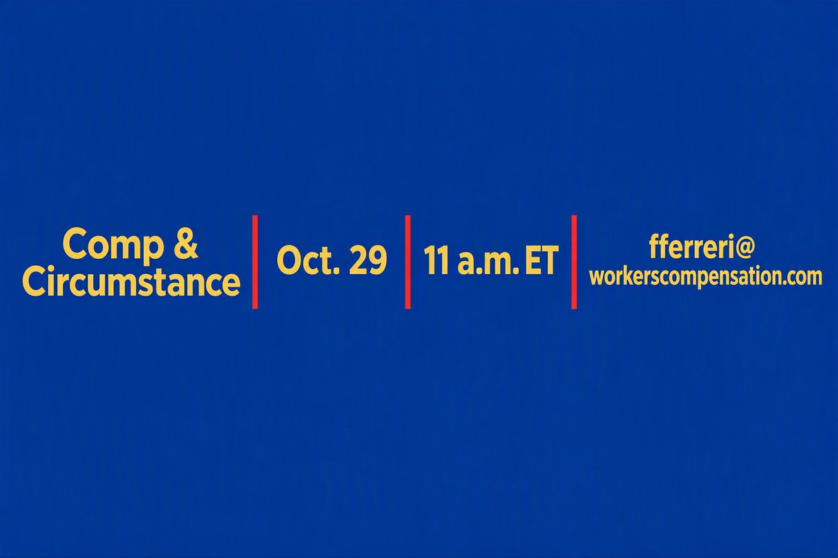 SimplifyWC's tweet photo. We'll meet next on Oct. 29 at 11 a.m. ET. It's our monthly chance to connect, learn what's happening in the comp world, network, and build community. No recordings, no AI assistants — only humans in this loop. Email fferreri@workerscompensation.com for the Teams link. https://t.co/QnLgcTdGPb
