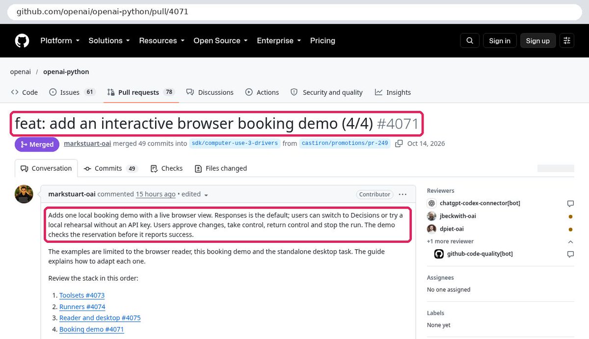 FOMAnews's tweet photo. @OpenAIDevs quietly gave its SDKs browser and computer control.

New BrowserToolset and ComputerToolset in openai-python and openai-node let a model act in your own browser or desktop, with screenshots and files. Already in the latest releases, no announcement.

via @Israfilv2 https://t.co/HhtBsBFbLW