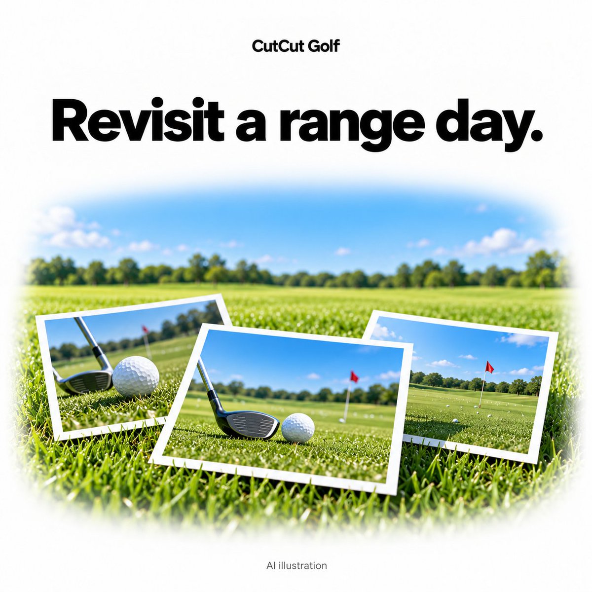 CutCut_Golf's tweet photo. A few clips can bring a range day back. What do you like to keep from a practice session? CutCut Golf. AI illustration. https://t.co/TGQ1dnhyXF