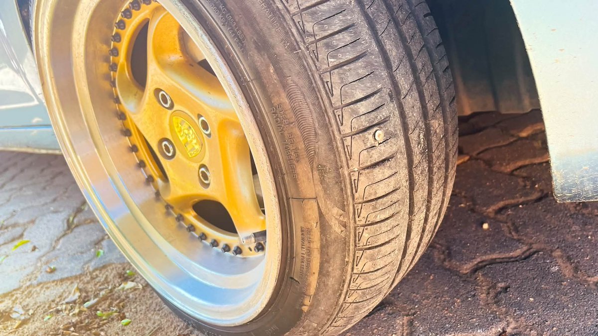 ReezaySA's tweet photo. Came back from night shift this morning to find my car like this at home in Tembisa Isithama
 
If you see anyone selling this type of rim  please contact me

📞 072 259 8353*
💰 R2000 REWARD for info that helps me get them back https://t.co/qv8yWFZnhp