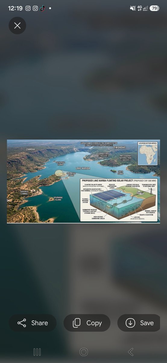 AnesuMore's tweet photo. Kariba's proposed 600MW floating solar project is moving closer to implementation, with engineering preparations underway. A major opportunity to diversify electricity generation and strengthen energy security @edmnangagwa @herald
#NDS2 #AsakhiZim https://t.co/2KY5r2vi29